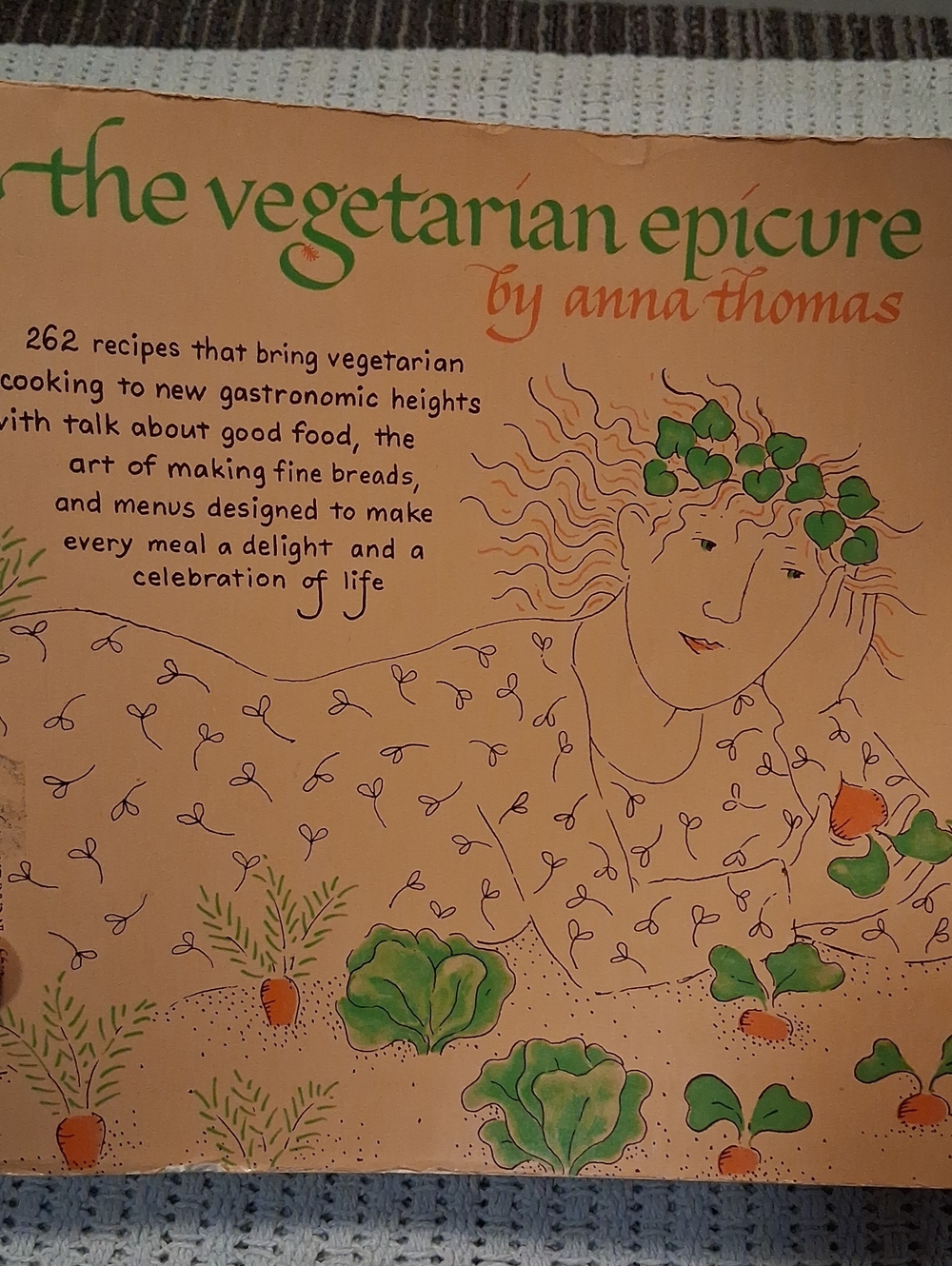 The Vegetarian Epicure by - Peach Cover